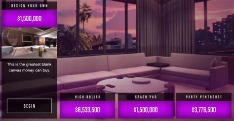 gta penthouses price All details on the Casino Penthouse (The Diamond) properties in GTA Online, including all Locations, Prices, Upgrades & Customizations, Features and more